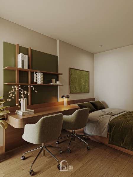 Thiết kế phòng ngủ cho bé chung cư The Charm phong cách Mid-Century Modern - Sự cân bằng giữa nét đẹp vượt thời gian và nhu cầu sống hiện đại